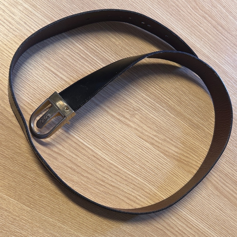 Vintage Pierre Cardin Black and Brown reversible leather belt